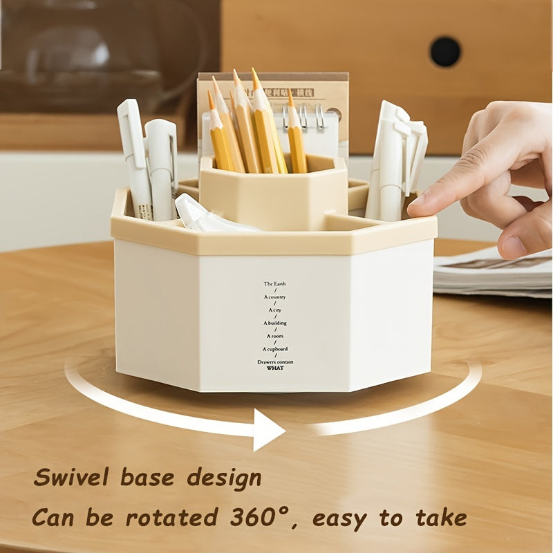 360° Rotating Desk Pen Holder Organizer