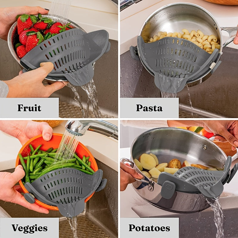 Clip-On Silicone Pot Strainer