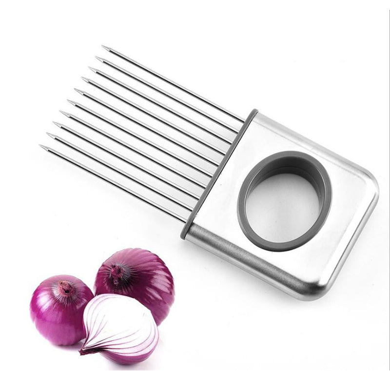 Stainless Steel Onion Holder & Slicing Guide