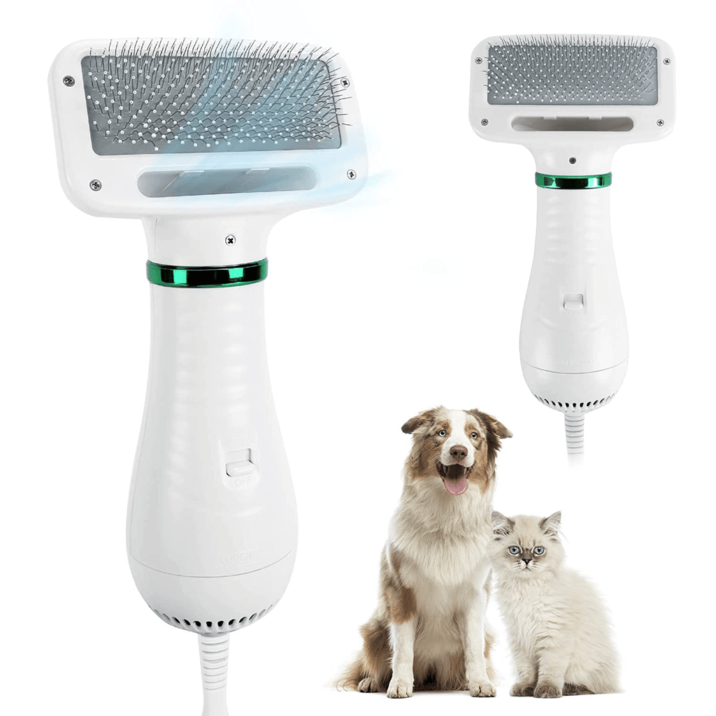 2-in-1 Pet Hair Dryer with Slicker Brush