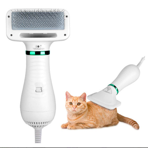 2-in-1 Pet Hair Dryer with Slicker Brush