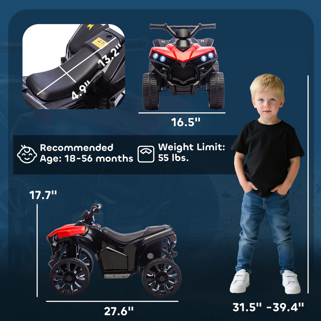 Kids 6V Electric Ride-On ATV with Music & Lights