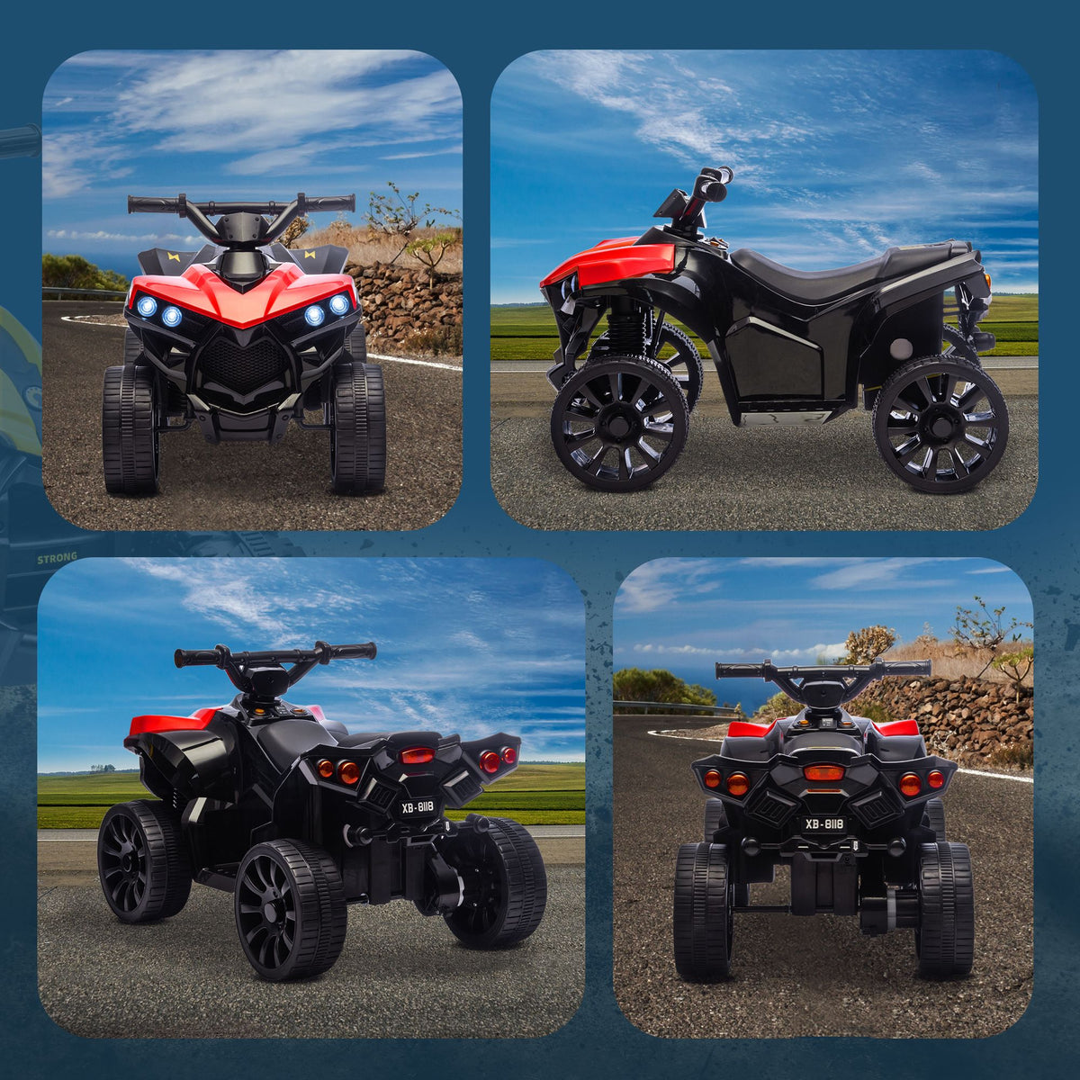 Kids 6V Electric Ride-On ATV with Music & Lights