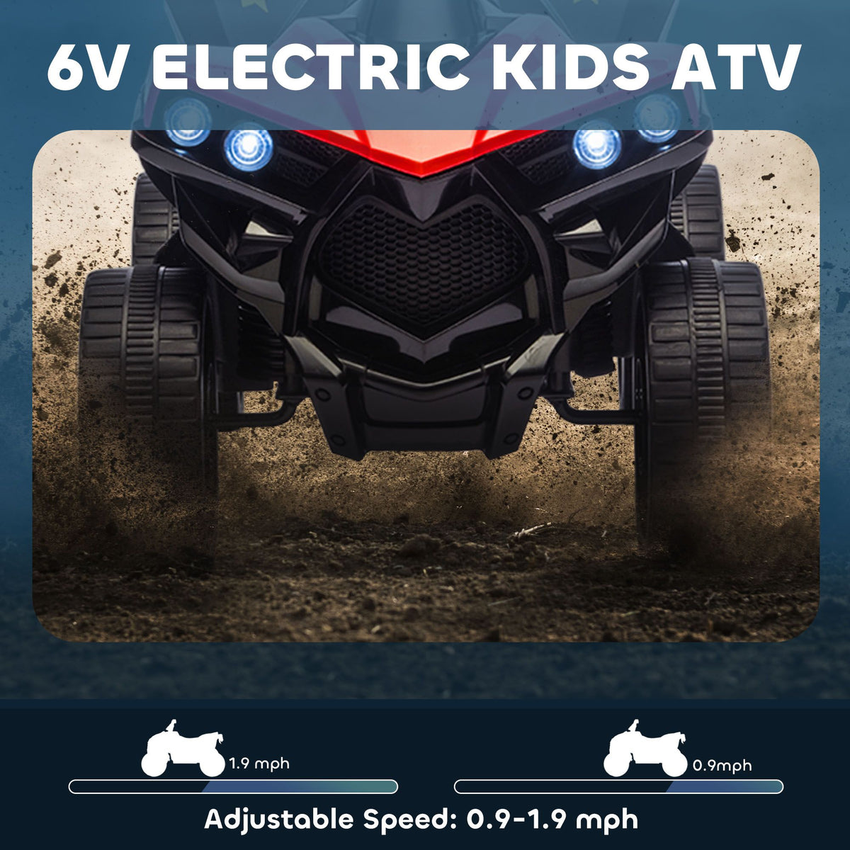 Kids 6V Electric Ride-On ATV with Music & Lights