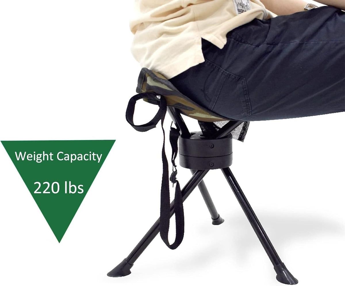 360° Swivel Folding Camping Stool