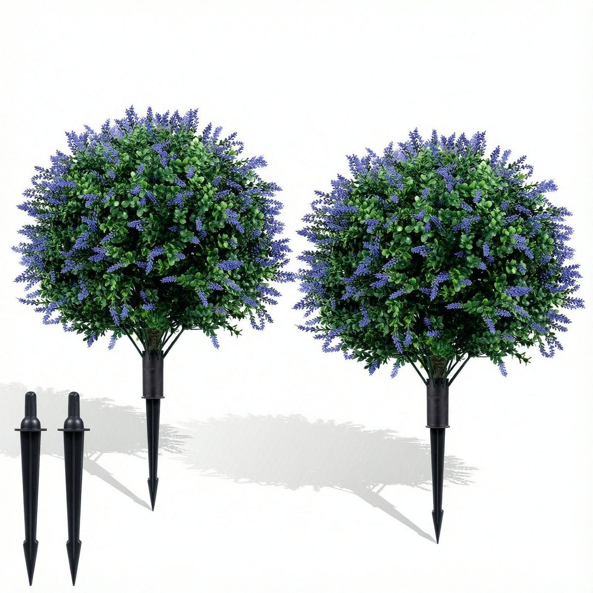 Artificial Lavender Topiary Ball Trees – 2 Pack