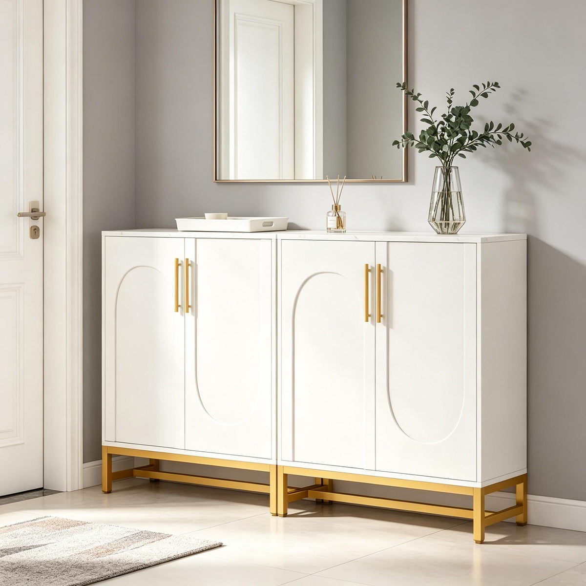 Modern Sideboard Buffet Cabinet with Adjustable Shelves