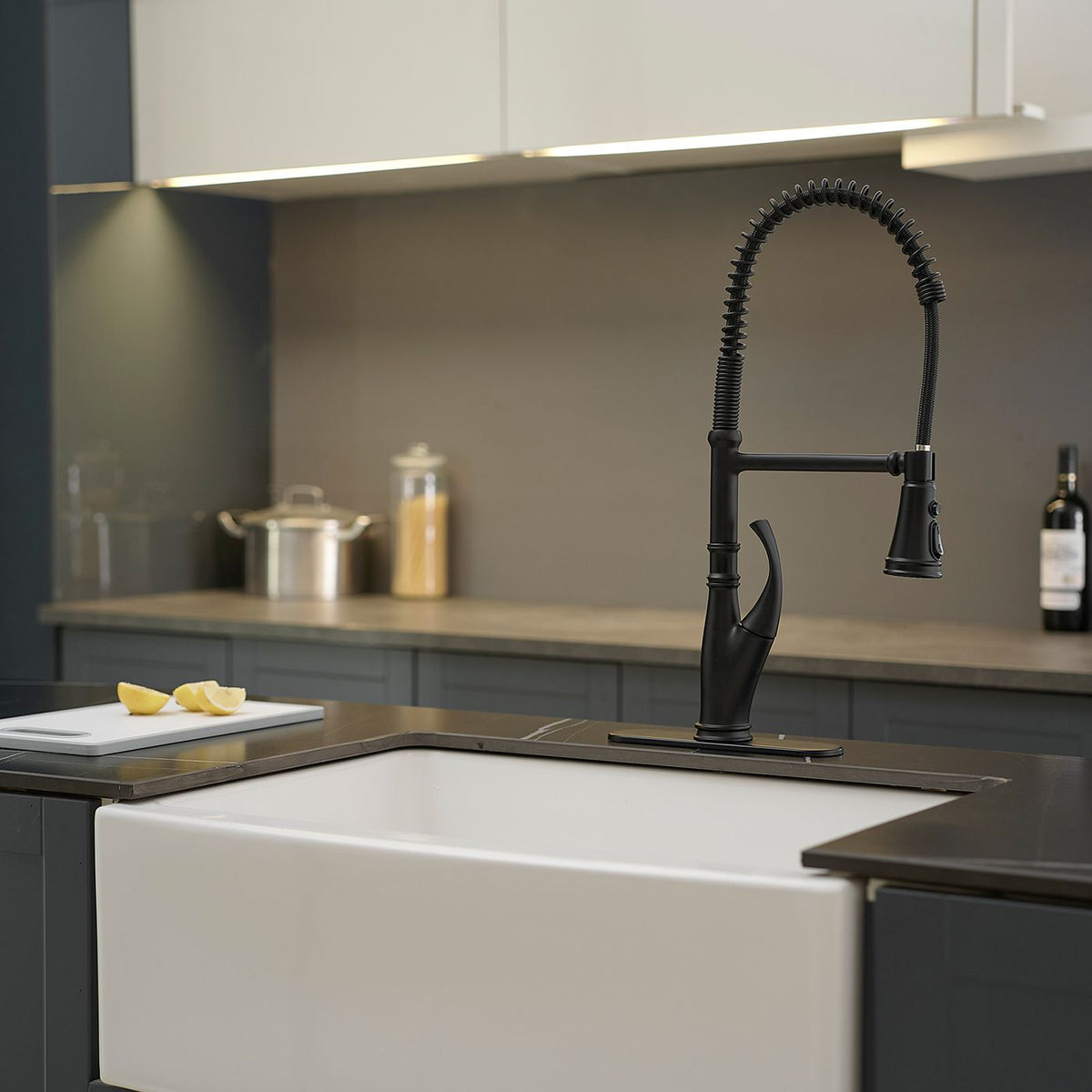 Pull-Down Sprayer Kitchen Faucet, High Arc