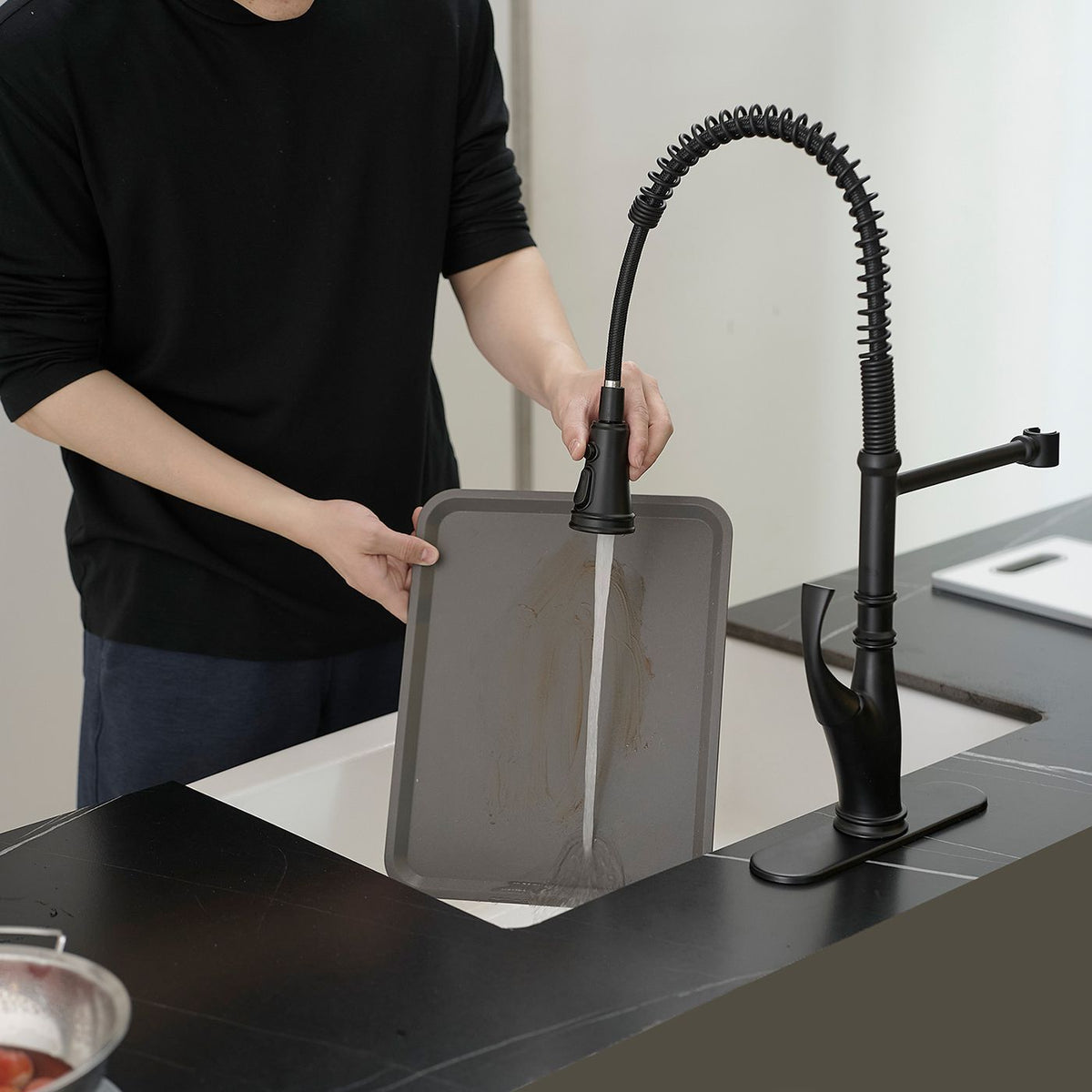 Pull-Down Sprayer Kitchen Faucet, High Arc