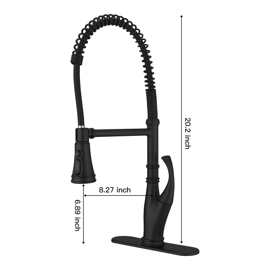 Pull-Down Sprayer Kitchen Faucet, High Arc
