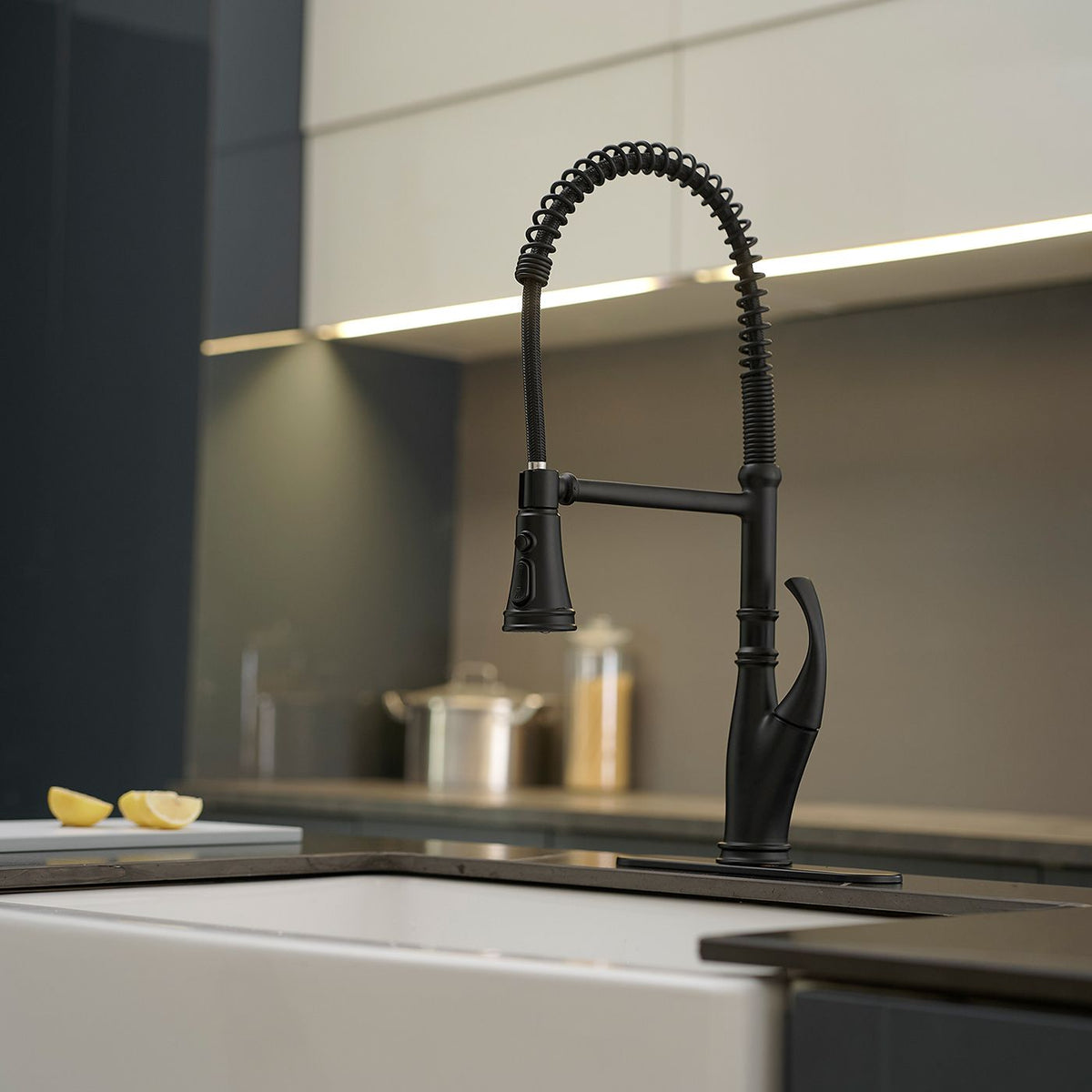 Pull-Down Sprayer Kitchen Faucet, High Arc