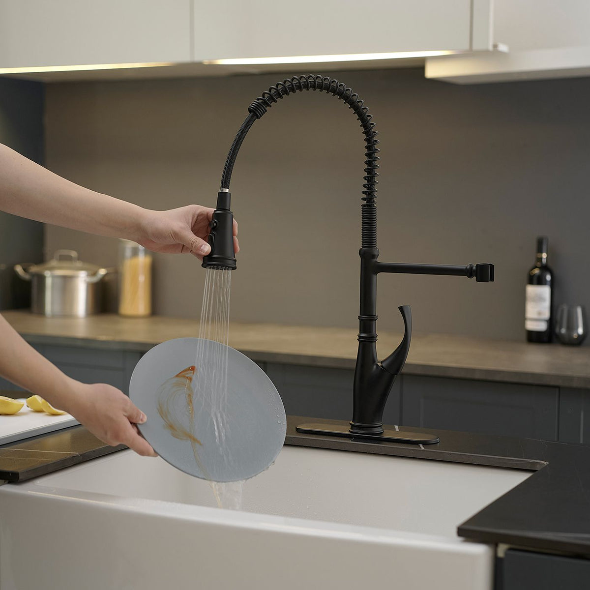 Pull-Down Sprayer Kitchen Faucet, High Arc