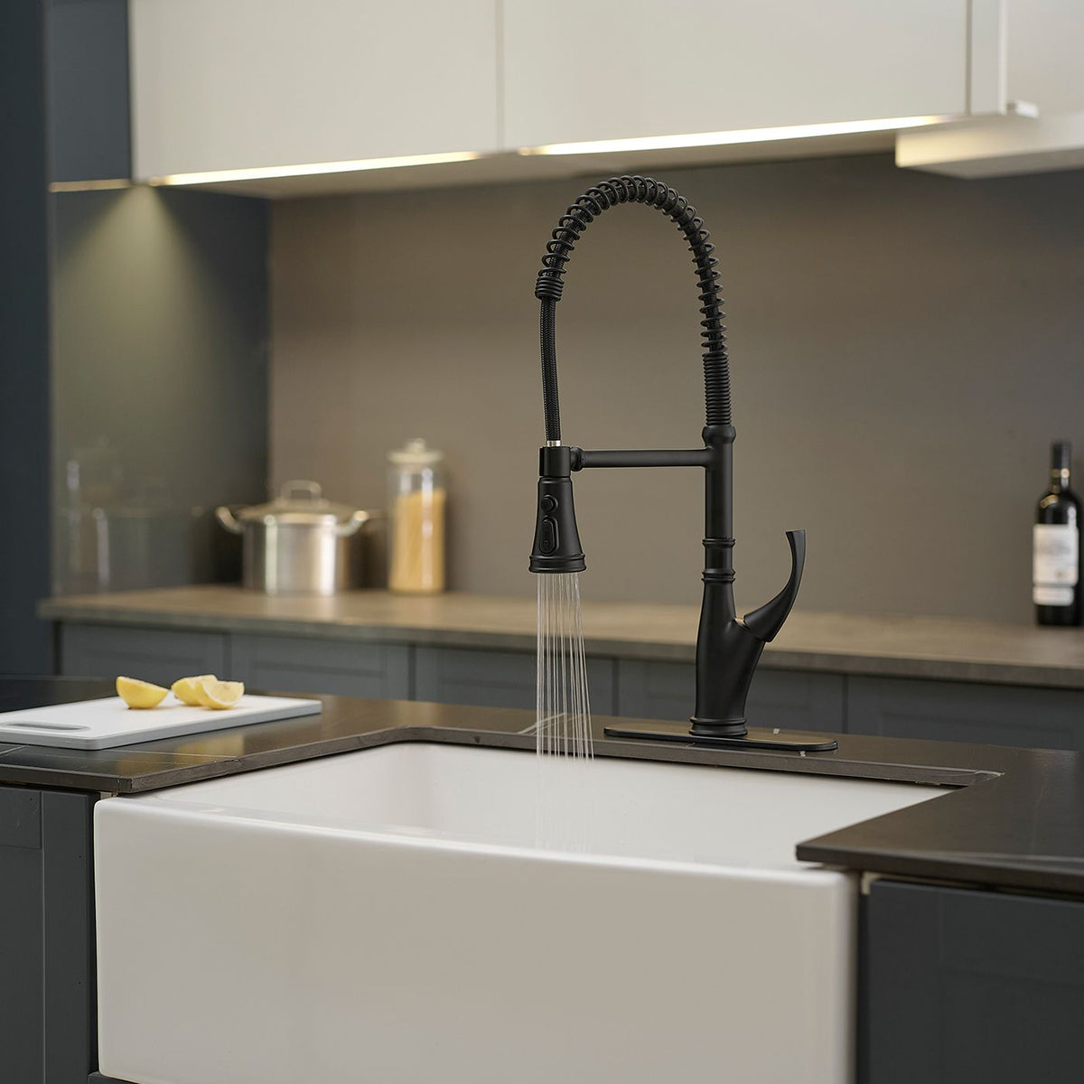 Pull-Down Sprayer Kitchen Faucet, High Arc