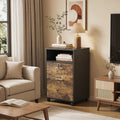 Mobile Printer Stand with Locking 2-Drawer File Cabinet