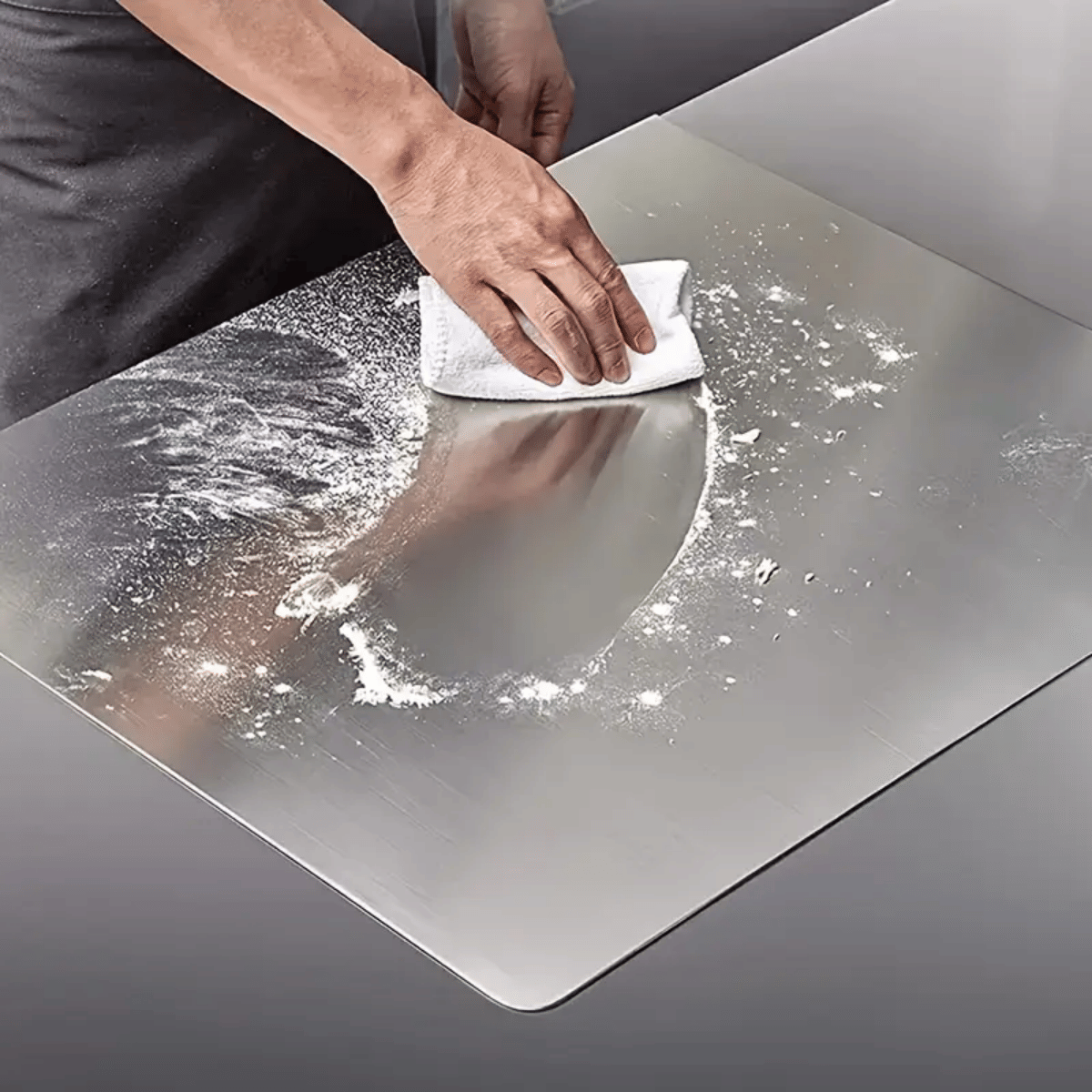 Stainless Steel Cutting Board with Lip
