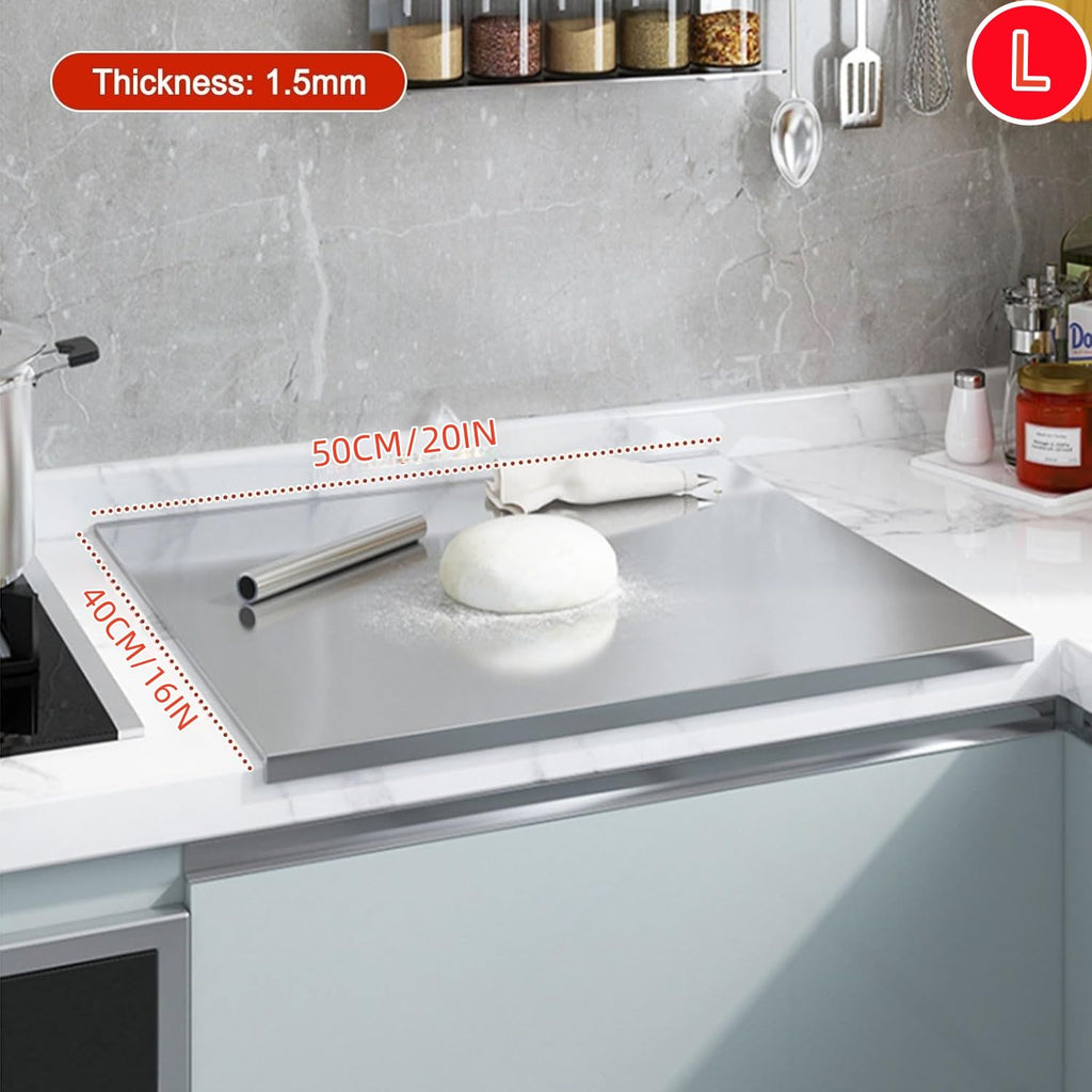 Stainless Steel Cutting Board with Lip