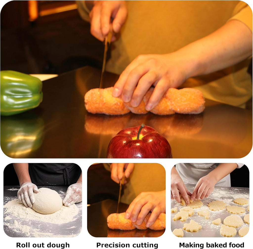 Stainless Steel Cutting Board with Lip