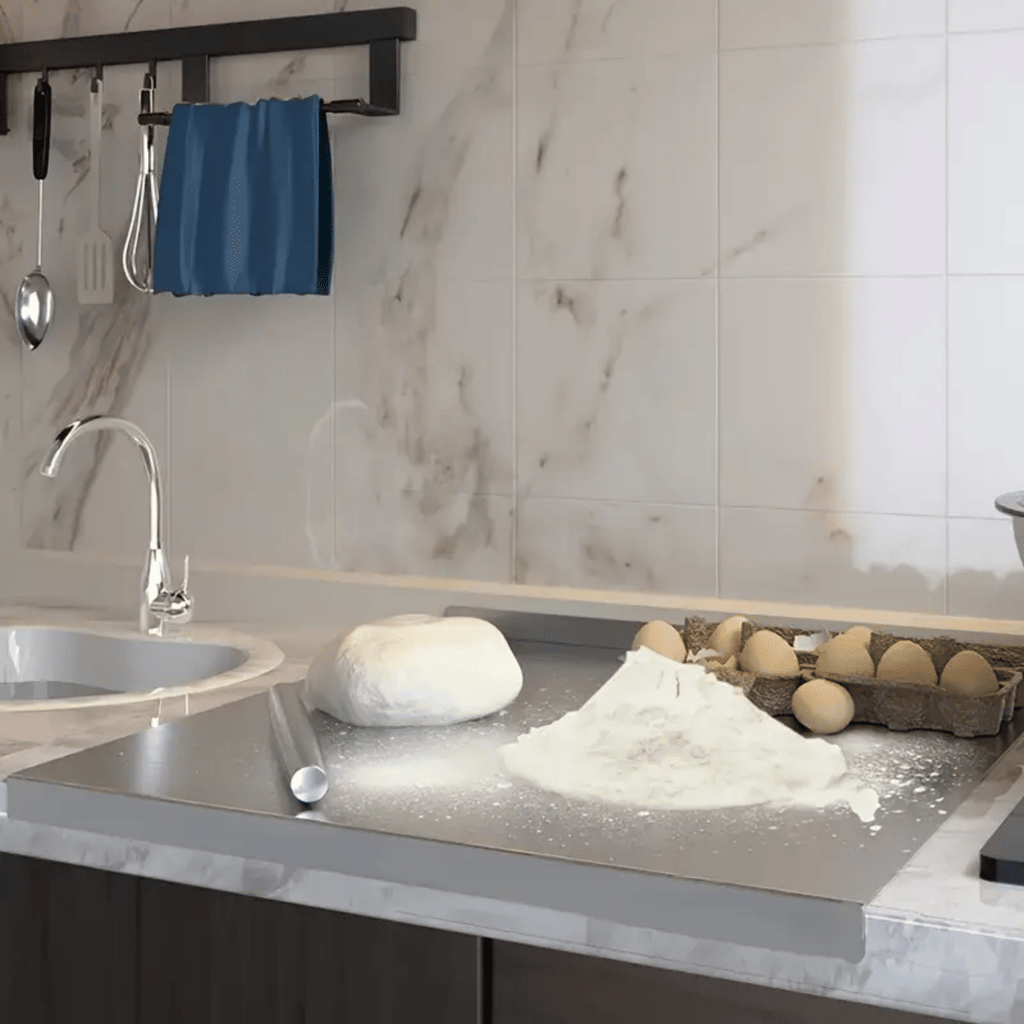 Stainless Steel Cutting Board with Lip