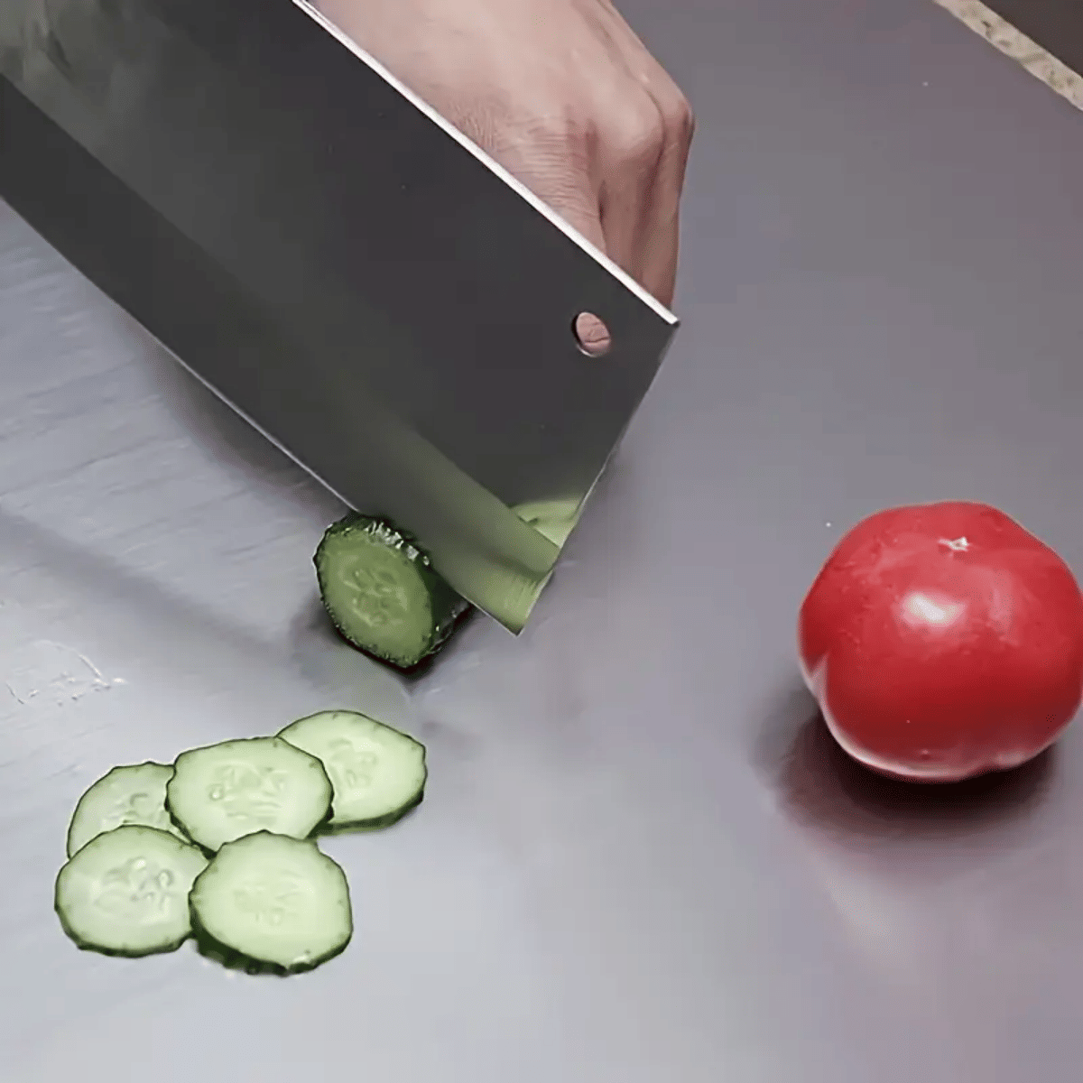 Stainless Steel Cutting Board with Lip