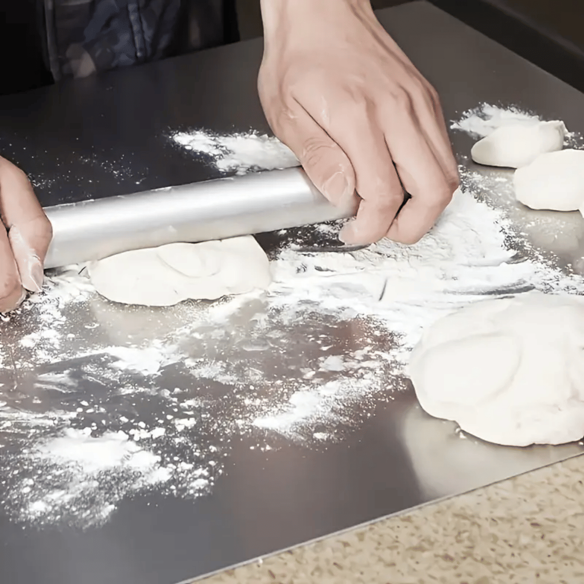 Stainless Steel Cutting Board with Lip