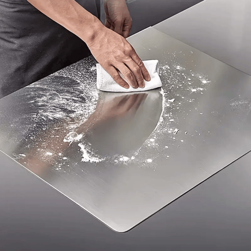 Stainless Steel Cutting Board with Lip