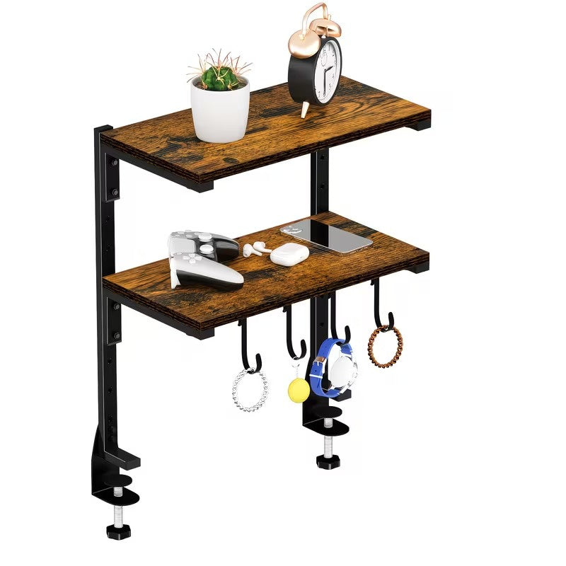 2-Tier Clamp-On Desk Shelf Organizer, 13"