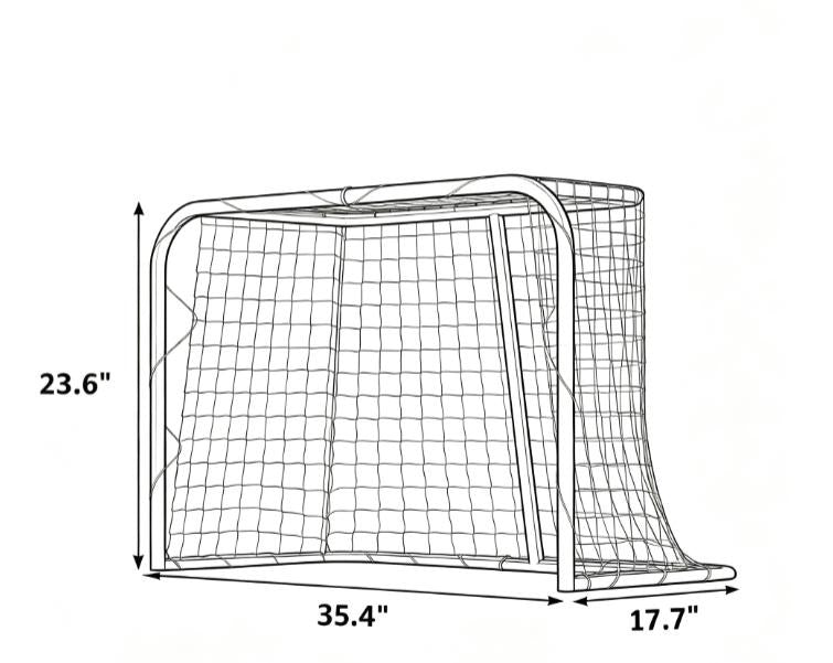 Street Hockey Goal, 35" x 18" – Portable Steel Frame