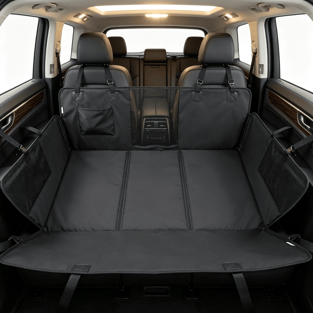 Waterproof Dog Car Seat Cover with Hard-Bottom Extender, 58"