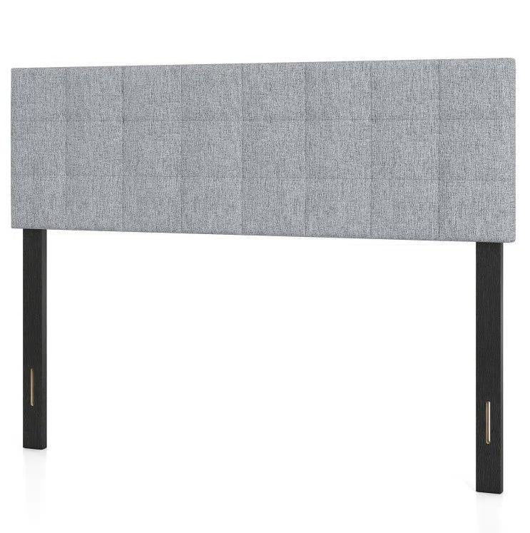Quilted Linen Upholstered Headboard, Queen/Full
