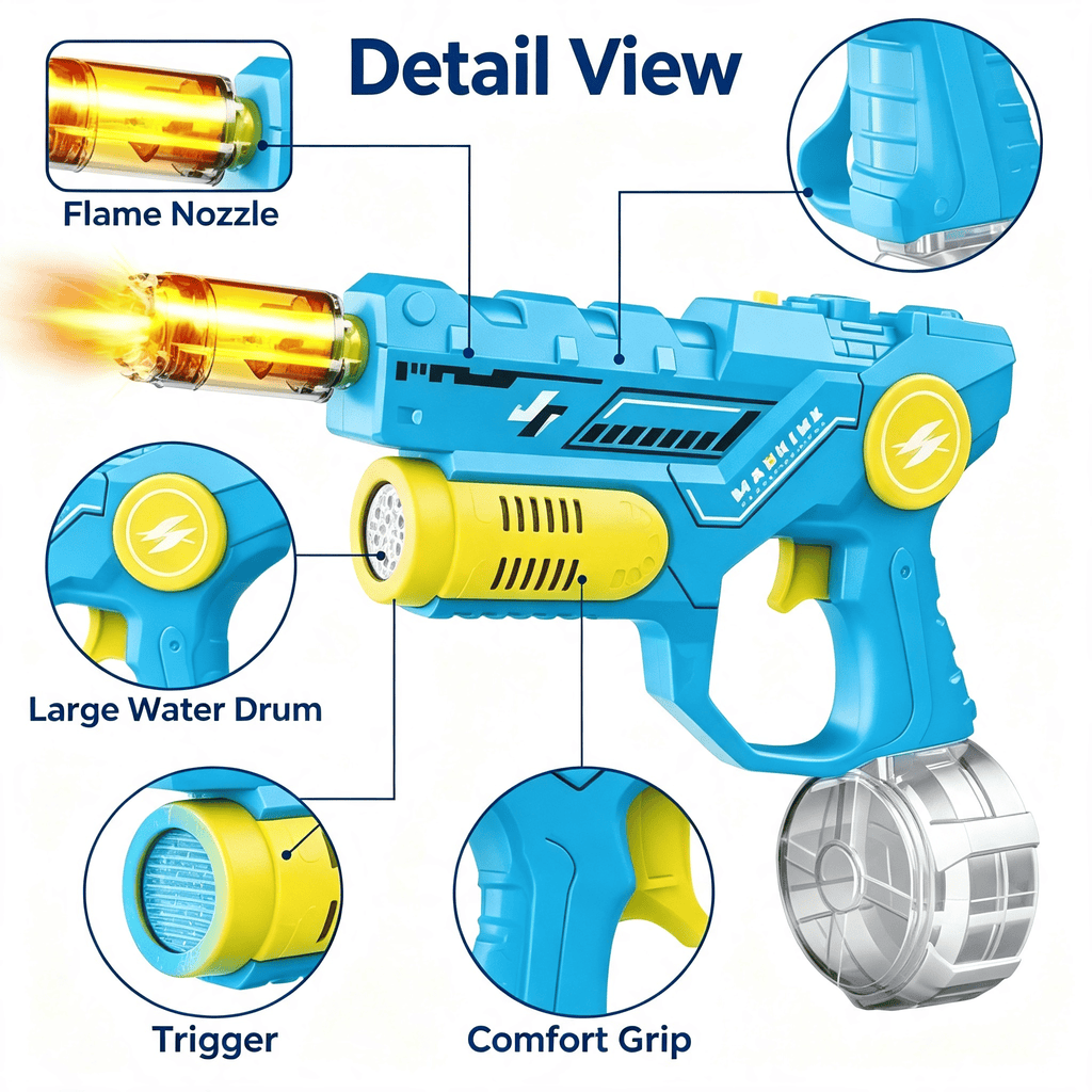 2-in-1 Electric Bubble & Water Gun Toy