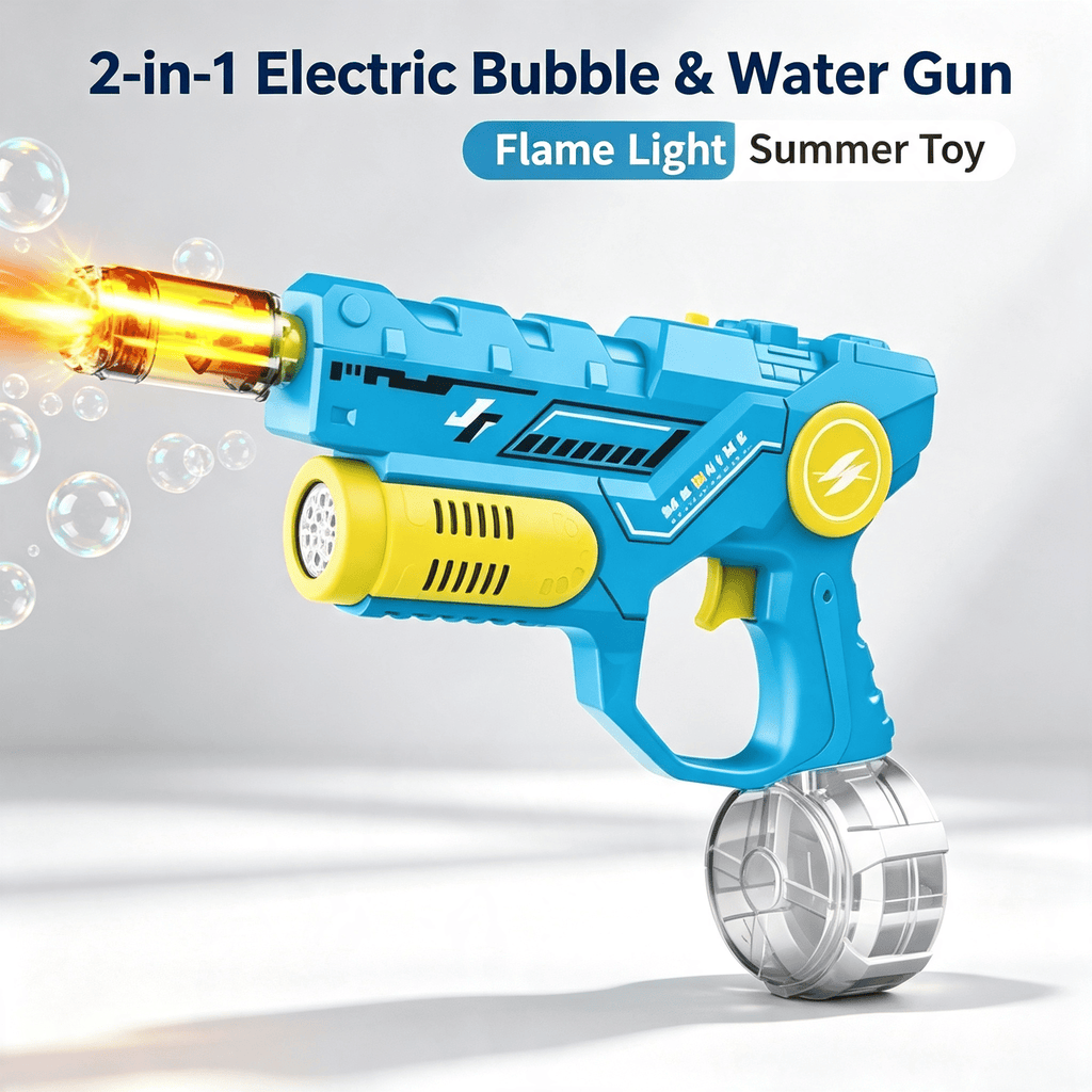 2-in-1 Electric Bubble & Water Gun Toy
