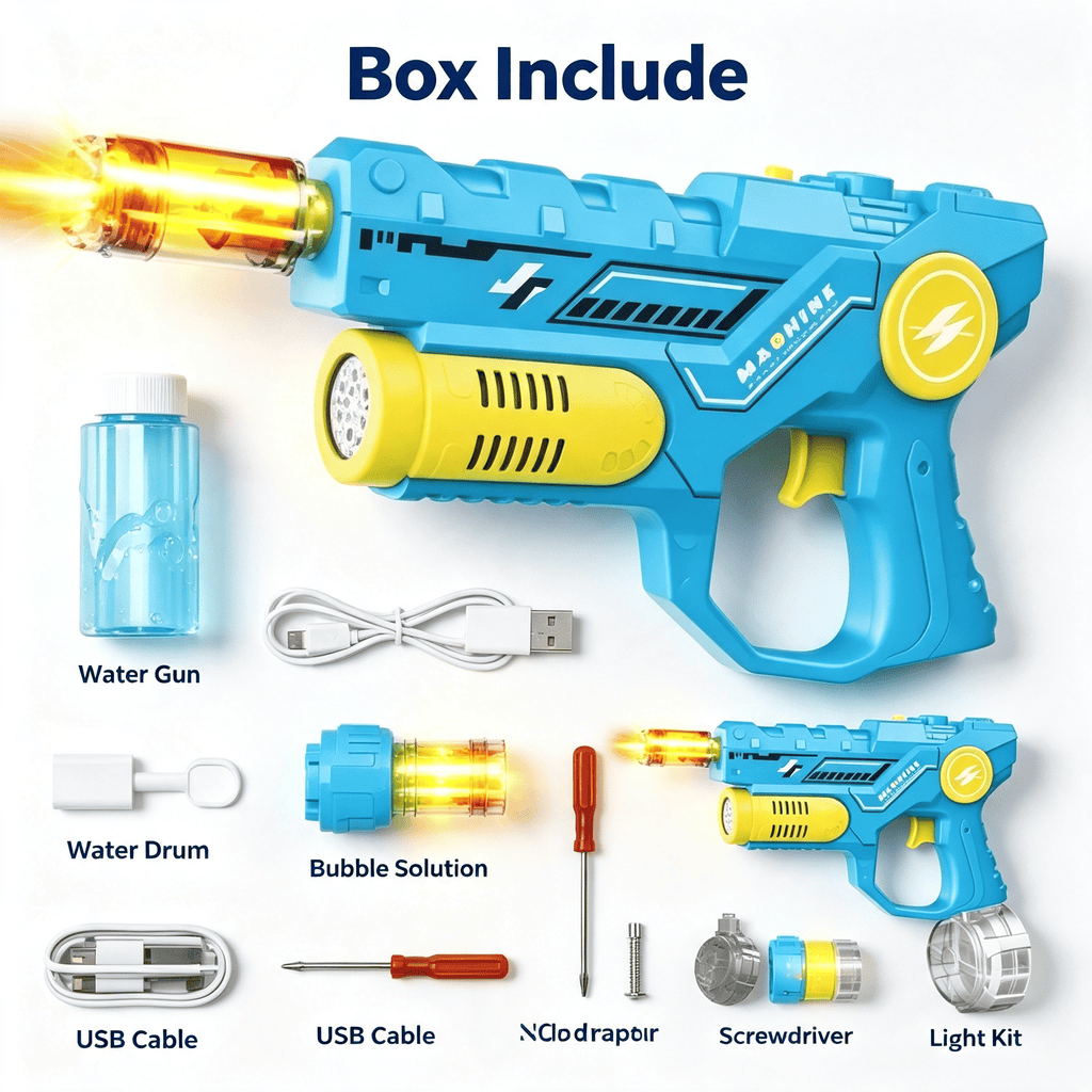 2-in-1 Electric Bubble & Water Gun Toy