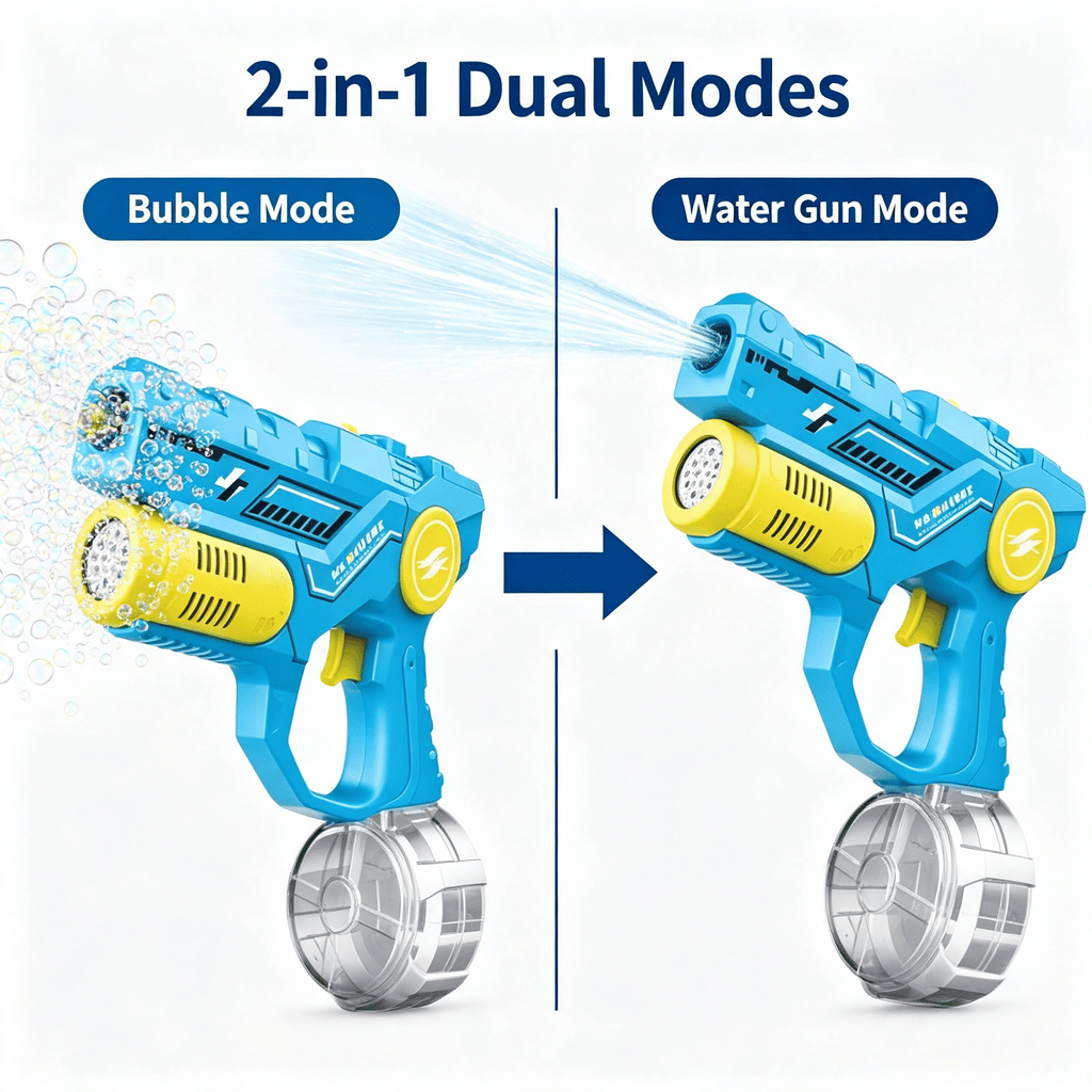 2-in-1 Electric Bubble & Water Gun Toy
