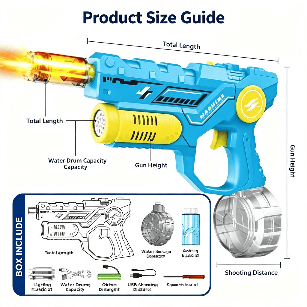 2-in-1 Electric Bubble & Water Gun Toy