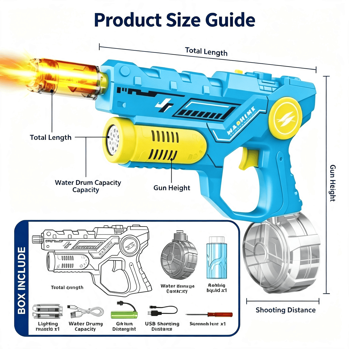2-in-1 Electric Bubble & Water Gun Toy