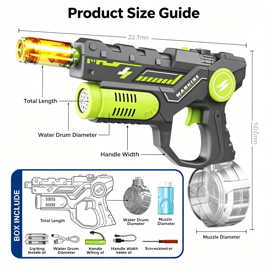 2-in-1 Electric Bubble & Water Gun Toy