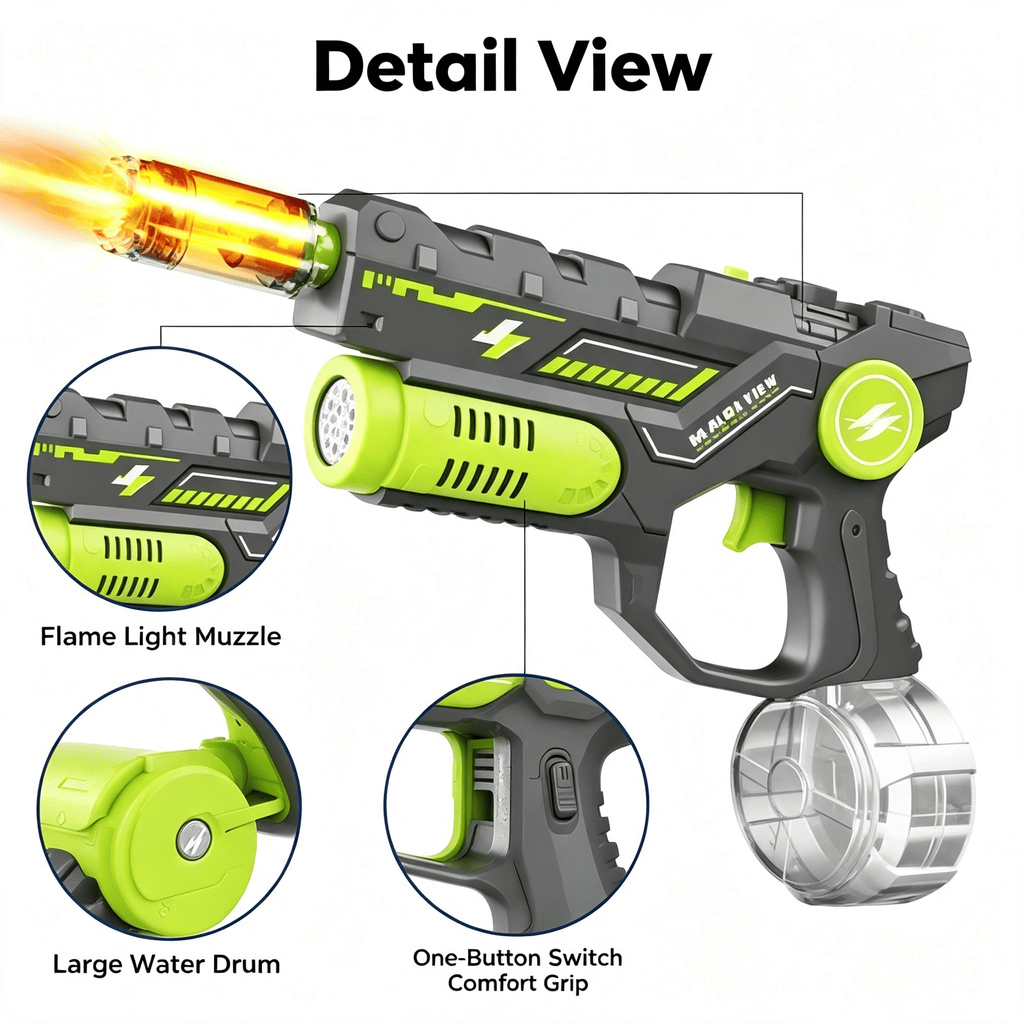2-in-1 Electric Bubble & Water Gun Toy