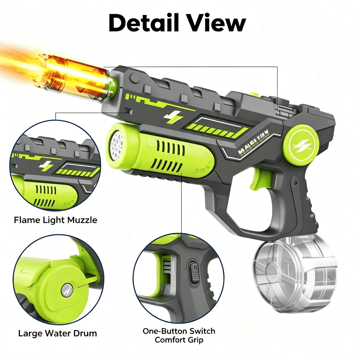 2-in-1 Electric Bubble & Water Gun Toy