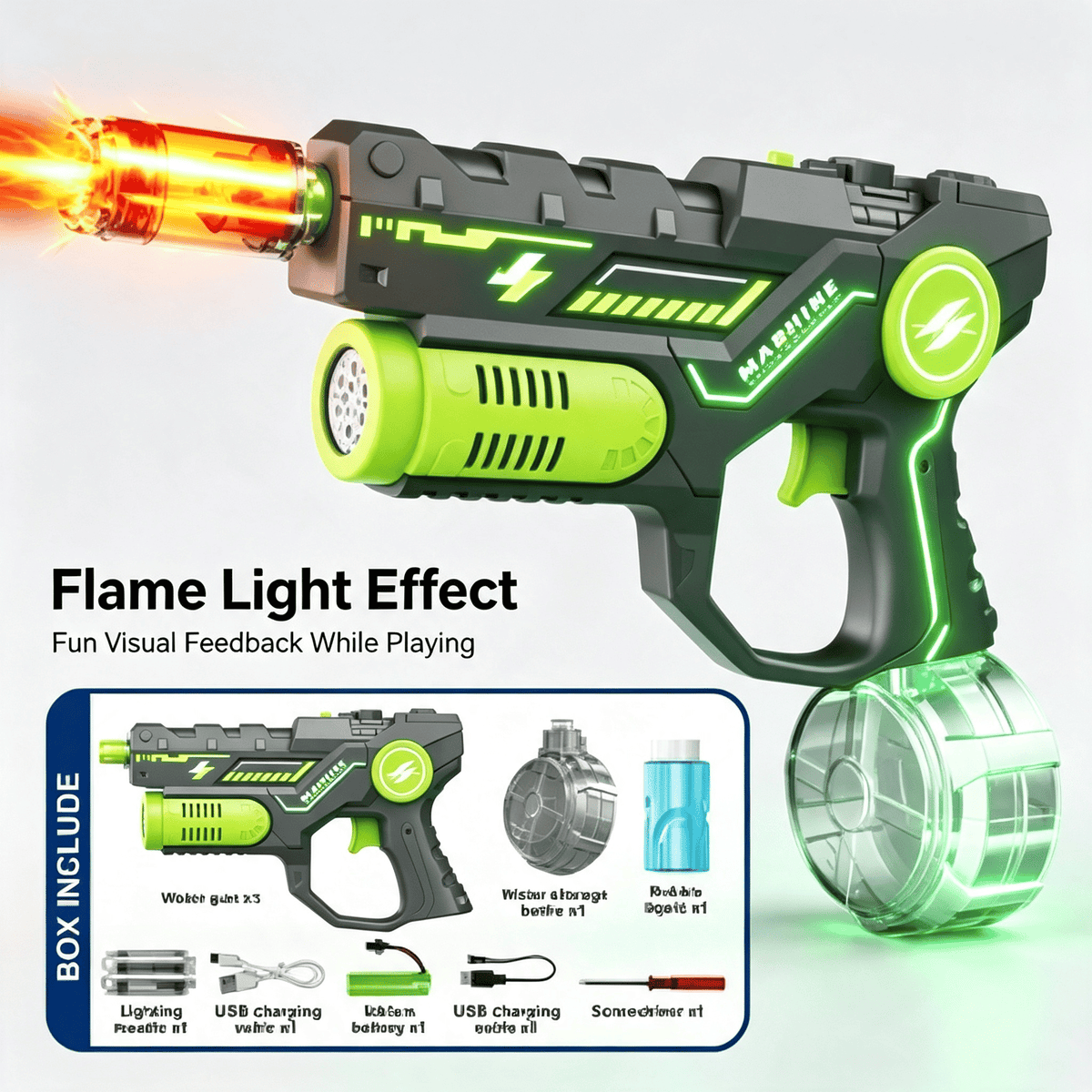 2-in-1 Electric Bubble & Water Gun Toy