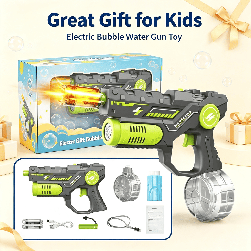 2-in-1 Electric Bubble & Water Gun Toy
