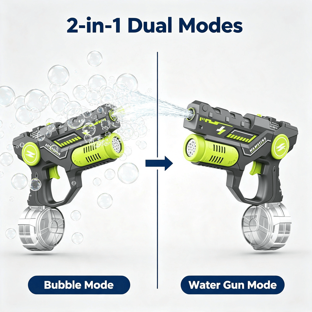 2-in-1 Electric Bubble & Water Gun Toy