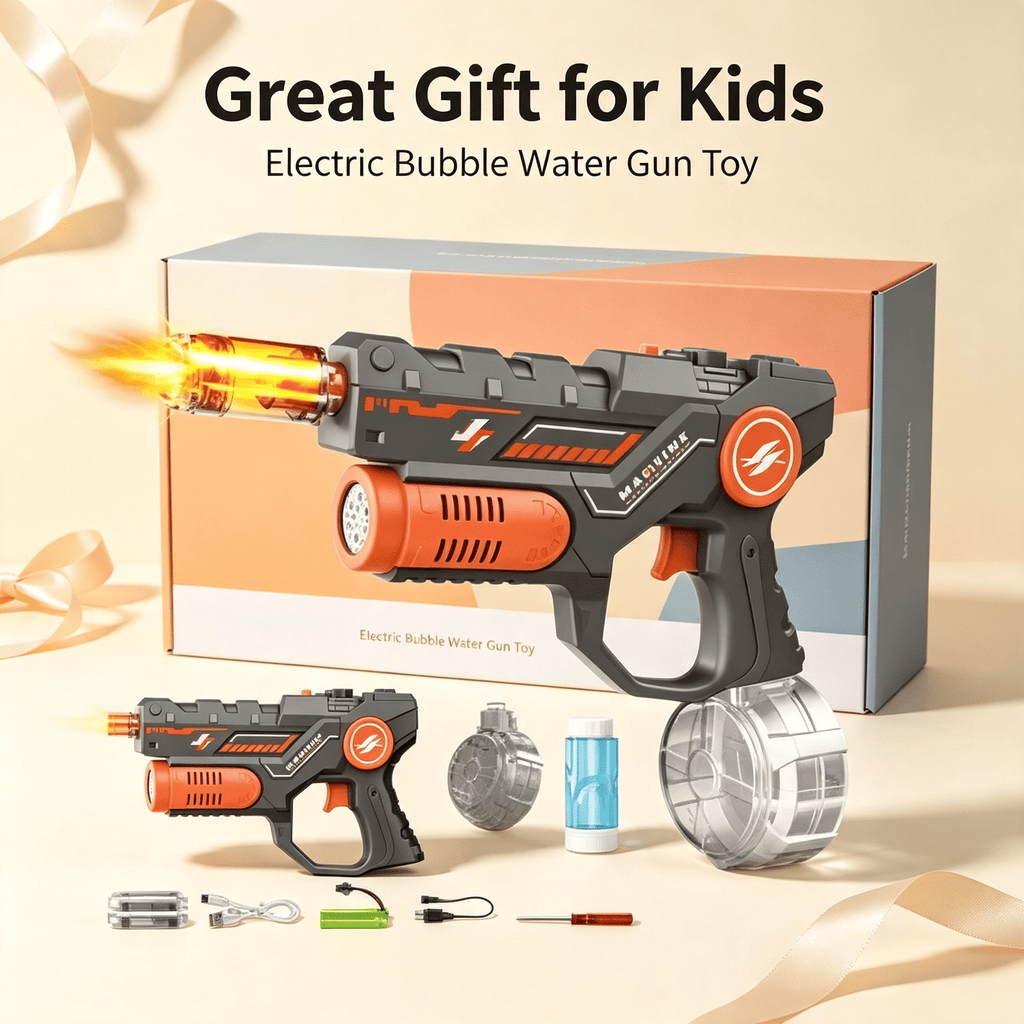 2-in-1 Electric Bubble & Water Gun Toy