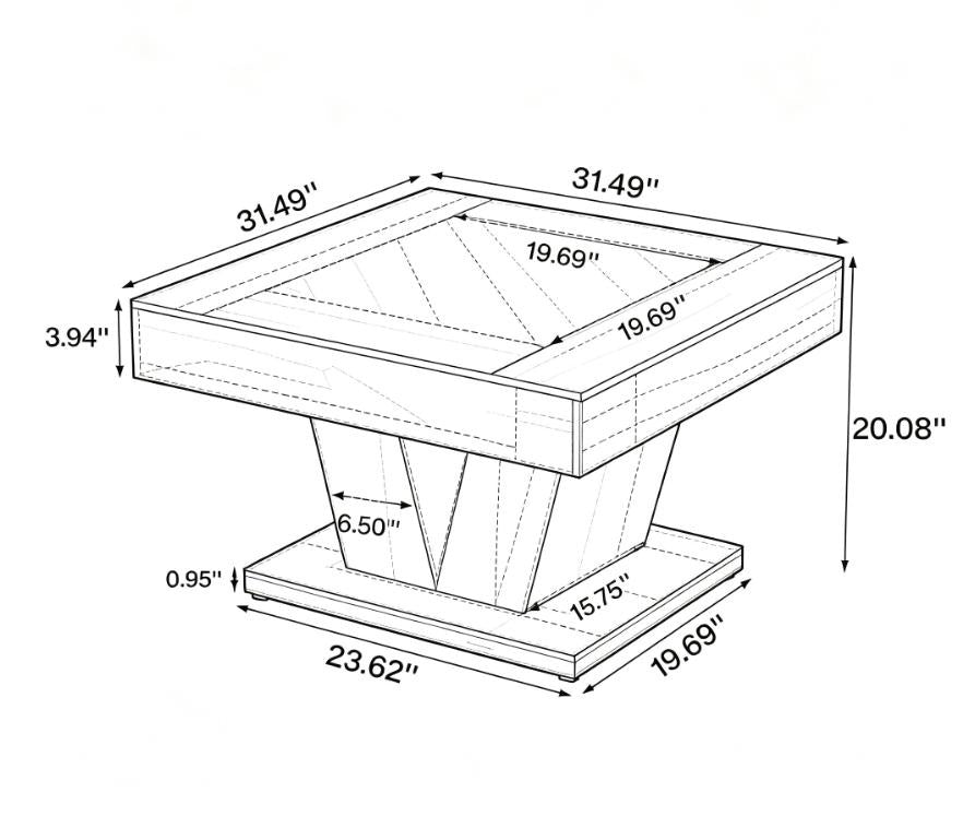 Square Coffee Table, 31.5" – Modern