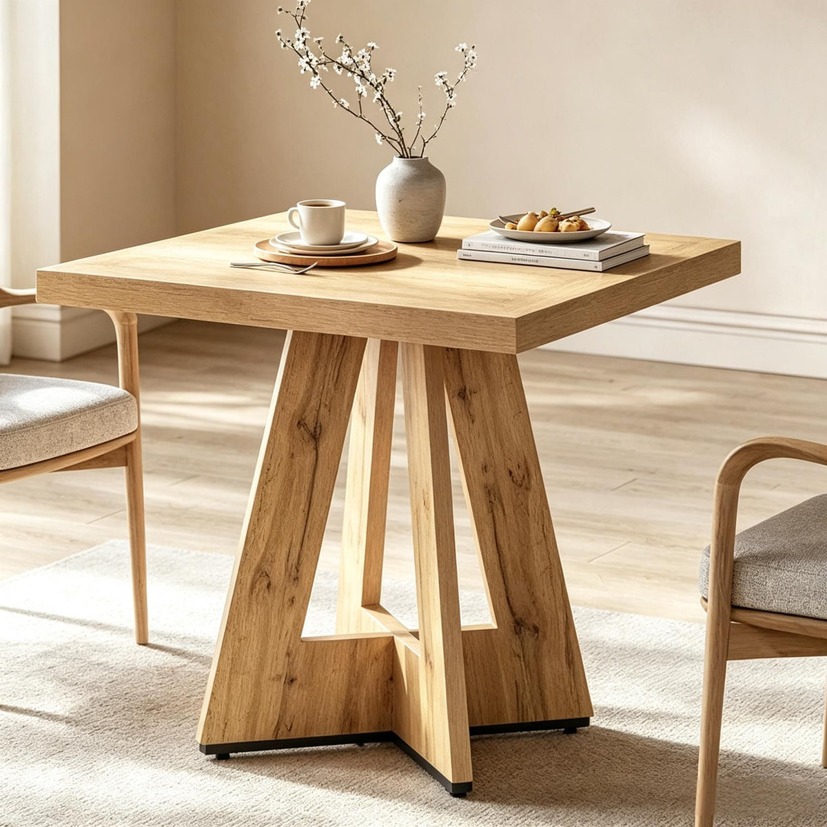 Square Dining Table, 31.5" – Seats 2–4