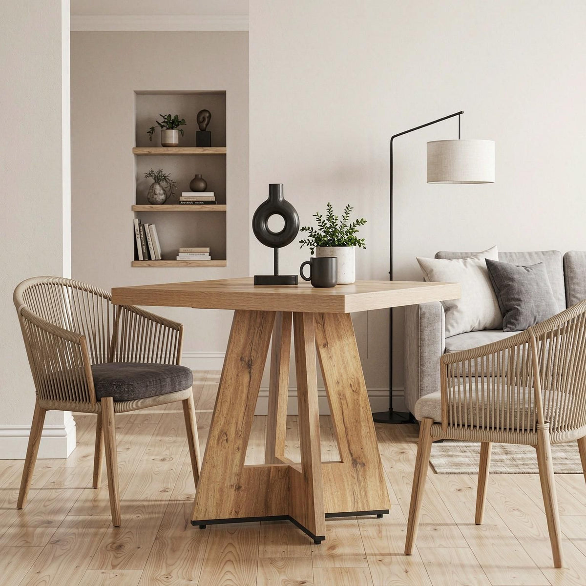 Square Dining Table, 31.5" – Seats 2–4