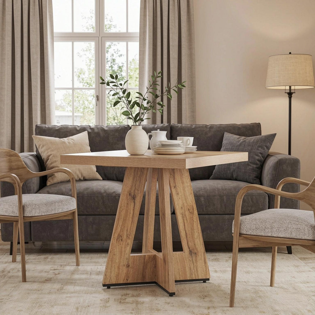 Square Dining Table, 31.5" – Seats 2–4