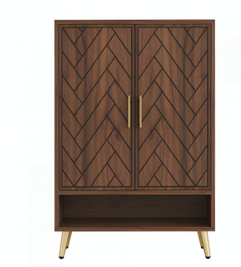6-Tier Wooden Shoe Cabinet with Adjustable Shelves