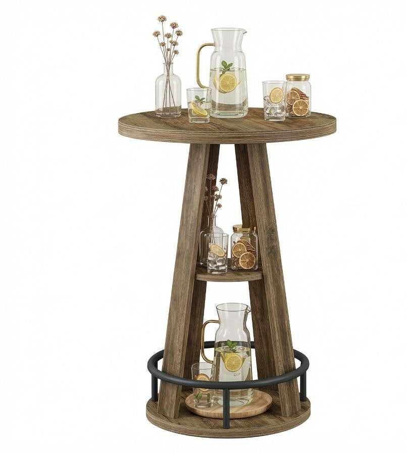 3-Tier High-Top Bar Table, 39.4"