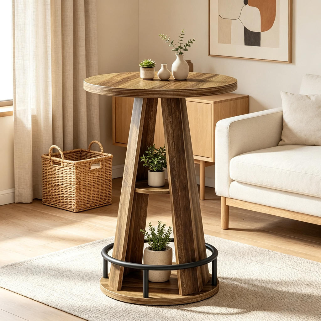 3-Tier High-Top Bar Table, 39.4"