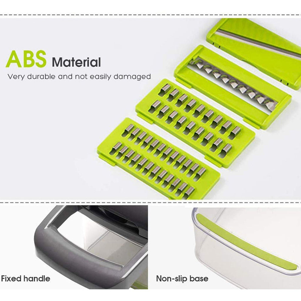 Vegetable Chopper & Mandoline Slicer with Container